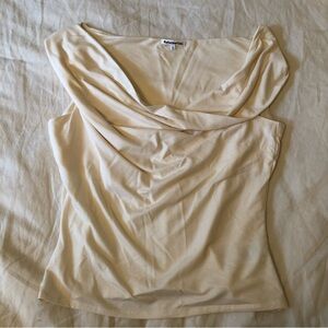 Reformation Cream XL off the shoulder top. Cello? Darcy?